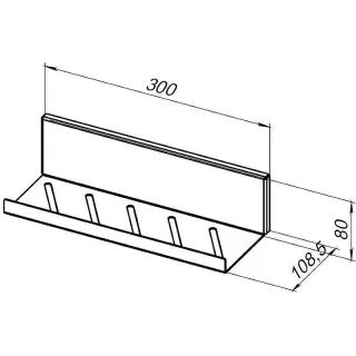Полка Aquanet Магнум 302224 30 см чёрный матовый